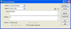 Find and Replace Whitespace Dreamweaver