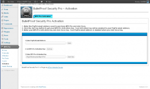 BulletProof Security Pro ~ Activation