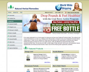 Wordpress Ecommerce Website Design Natural Herbal Remedies Store