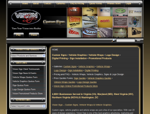 WordPress Website Design - Vision Sign